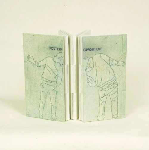 Position/Opposition. 2011. Artist book. Drypoint, letterpress, etching & aquatint, lithograph and drawing on Thai mulberry paper & muslin. 2,3m highX1,2mX10m 